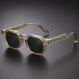 Ravenox™ Square Sunglasses , Engraved Gold Temples