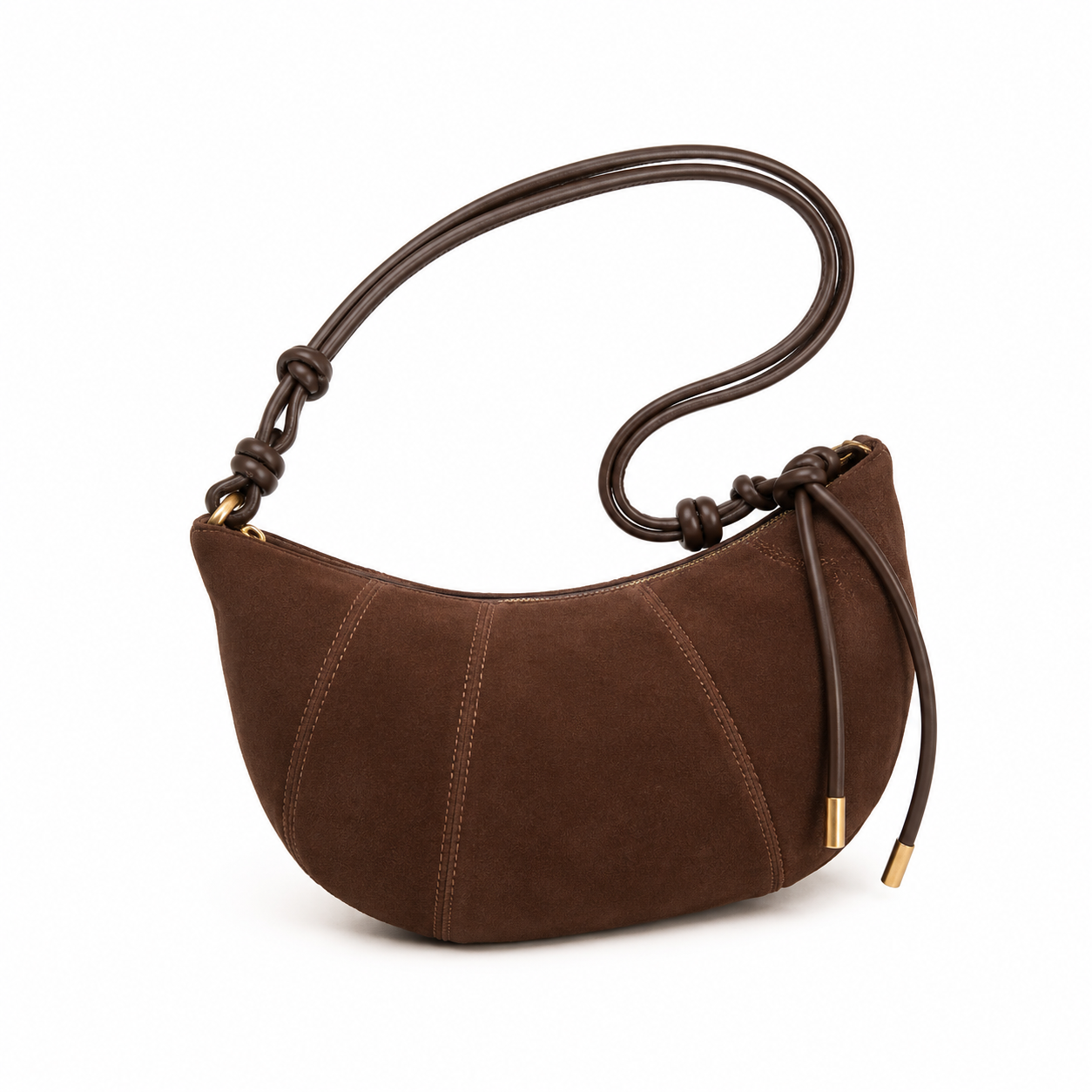 Lunara™ Crescent Leather Shoulder Bag