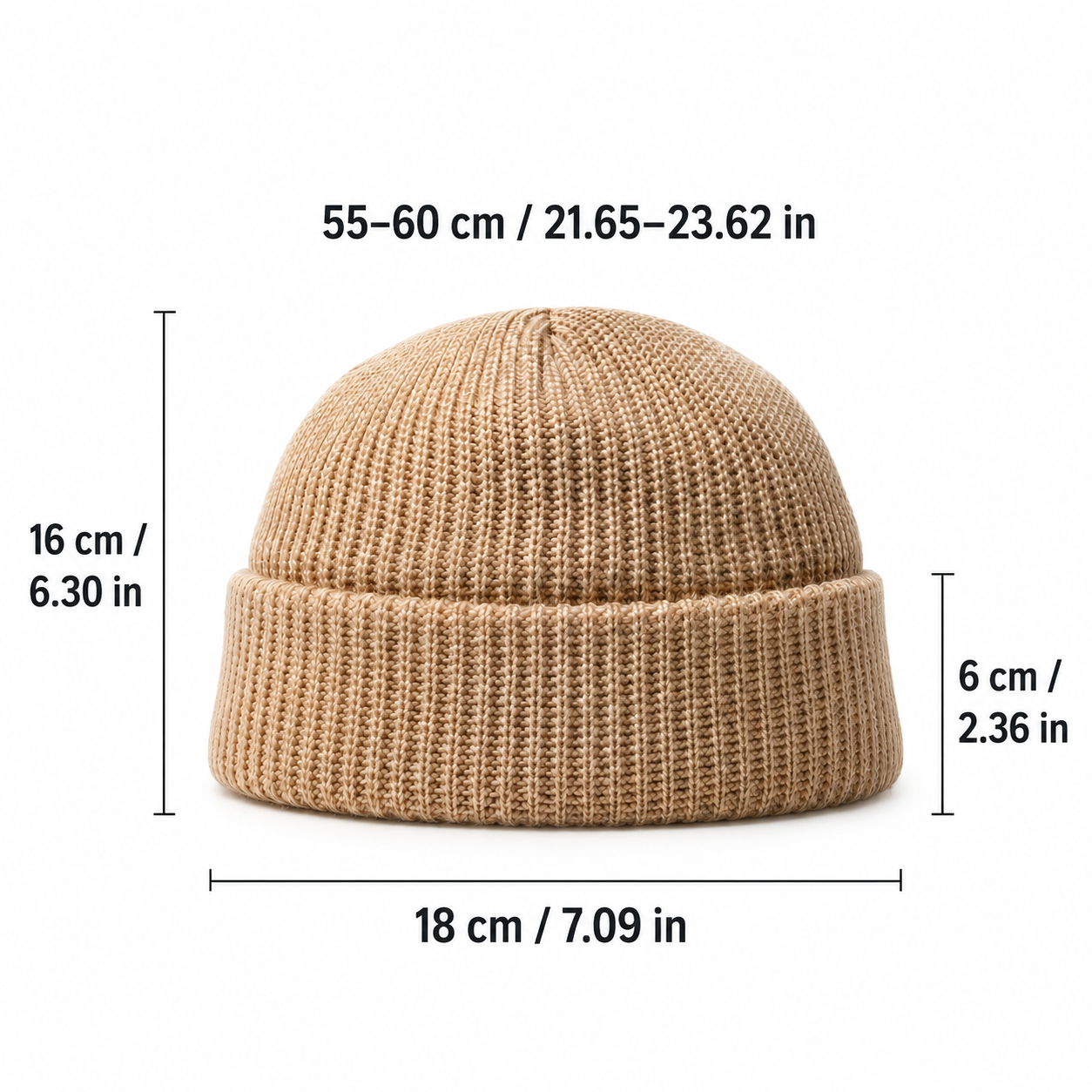 Northern Ridge Beanie size chart